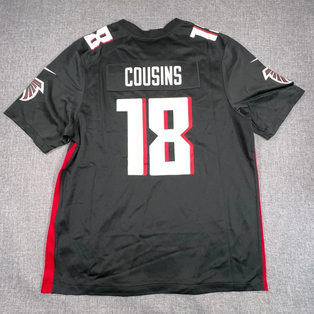 Nike Atlanta Falcons Kirk Cousins Jersey Mens XL Black #18 NFL Game Player NEW